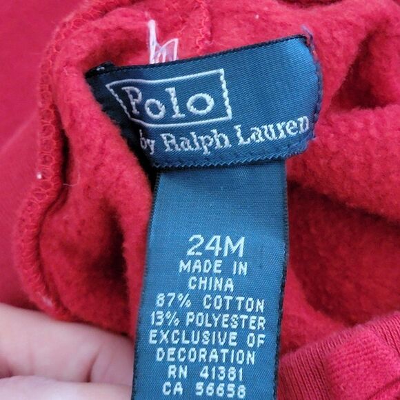 Polo By Ralph Lauren Toddlers Kids Red Comfort Sweatpants Size 24M - Picture 5 of 5